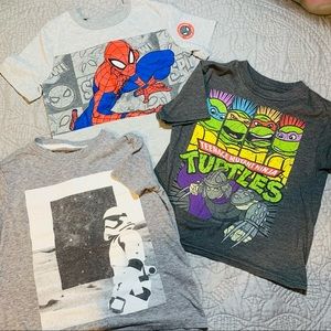 3X Super Hero T-Shirts Sz 4/5